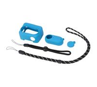 Funda protectora de silicona flexible para cámara de acción 360 GO3, incluye tapa de lente y cordón antideslizante, juego completo para funda protectora de silicona al aire libre con cordón