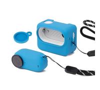 Funda protectora de silicona flexible para cámara de acción 360 GO3, incluye tapa de lente y cordón antideslizante, juego completo para funda protectora de silicona al aire libre con cordón