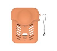 Funda protectora de silicona ligera para DJI Osmo360, con cubierta de lente, diseño a prueba de golpes, recortes precisos y cuerda para colgar segura (naranja)