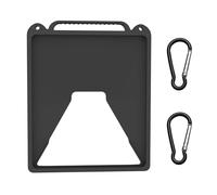 Funda protectora de silicona líquida compatible con mini dispositivo de antena, funda de transporte de almacenamiento portátil con asa integrada y ganchos dobles, protector de (Negra)