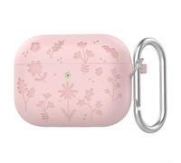 Funda protectora de silicona para AirPods Pro3 que ofrece una defensa fiable contra caídas y arañazos, ligera y portátil con recortes de puerto de carga (rosa)