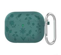 Funda protectora de silicona para AirPods Pro3 que ofrece una defensa fiable contra caídas y arañazos, ligera y portátil con recortes de puerto de carga (verde)