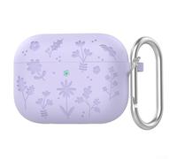 Funda protectora de silicona para AirPods Pro3 que ofrece una defensa fiable contra caídas y arañazos, ligera y portátil con recortes de puerto de carga (morado)