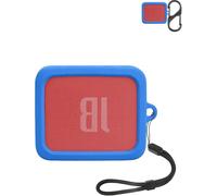 Funda protectora de silicona para altavoces Bluetooth portátiles JBL GO ESSENTIAL, a prueba de golpes, polvo e impermeable, para uso sin preocupaciones en cualquier lugar, color azul