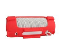 Funda protectora de silicona para altavoz Bluetooth JBL Grip, a prueba de golpes, antiarañazos, color sólido, carcasa suave con correa para el hombro (rojo)