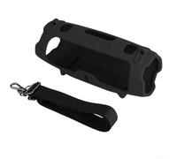 Funda protectora de silicona para altavoz JBL Charge 6 con correa cruzada para el hombro y resistencia a los golpes anticaídas (negro)