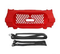Funda protectora de silicona para altavoz JBL Charge 6 con correa para el hombro, cubierta suave para viajes, protección contra arañazos y polvo (rojo)