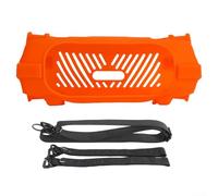 Funda protectora de silicona para altavoz JBL Charge 6, funda suave a prueba de golpes con correa para el hombro, accesorio de viaje ligero en negro, gris, azul, naranja o rojo (naranja)