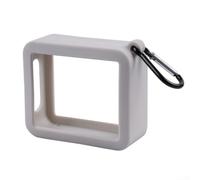 Funda protectora de silicona para altavoz JBL Go 2, funda portátil a prueba de golpes con correa, bolsa de equipo de audio amigable para viajes, 10 x 7 x 3 cm, negro (gris)