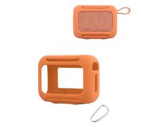 Funda protectora de silicona para altavoz JBL Go 5, funda suave a prueba de golpes, funda protectora de cuerpo completo con mosquetón protector de viaje para accesorios de audio portátiles GO5