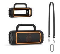 Funda protectora de silicona para altavoz JBL Grip, incluye mosquetón y correa, resistente a golpes, arañazos y polvo, ideal para exteriores y uso diario, color negro