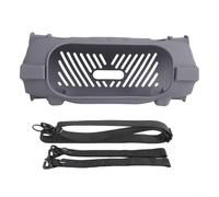 Funda protectora de silicona para altavoz portátil JBL Charge 6 de 23 x 13 x 10 cm con correa para el hombro, funda ligera de transporte de viaje en negro, gris, azul, naranja o rojo, fácil de (gris)