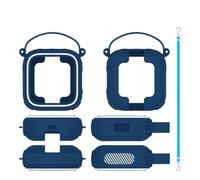 Funda protectora de silicona para altavoz Soundcore Boom GO 3i (azul) | A prueba de golpes, para exteriores, con correa de mano y cordón para el hombro