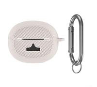 Funda protectora de silicona para auriculares Baseus MC1 Pro, a prueba de golpes y resistente al sudor, protección contra caídas de 360° con mosquetón, azul (beige)