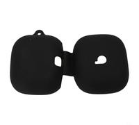 Funda protectora de silicona para auriculares Beats Powerbeats Pro, carcasa a prueba de caídas con bucle, color naranja, 88,4 mm (negro)