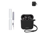 Funda protectora de silicona para auriculares Bluetooth Tozo T6, duradera y respetuosa con el medio ambiente, con agujeros precisos y compatibilidad de carga, color negro