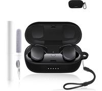 Funda protectora de silicona para auriculares Bose QuietComfort, funda duradera y ecológica para auriculares Bluetooth con agujeros precisos, color negro