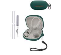 Funda protectora de silicona para auriculares inalámbricos Bluetooth Beats Powerbeats Pro 2, duradera y respetuosa con el medio ambiente, con agujeros precisos, color verde oscuro