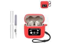 Funda protectora de silicona para auriculares JBL Tour Pro 3, duradera y respetuosa con el medio ambiente, con agujeros precisos y compatibilidad de carga, a prueba de golpes, tacto cómodo, color rojo