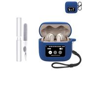 Funda protectora de silicona para auriculares JBL Tour Pro 3, duradera y respetuosa con el medio ambiente, con agujeros precisos y compatibilidad de carga, a prueba de golpes, tacto cómodo, color azul