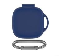 Funda protectora de silicona para auriculares Raycon Essential, carcasa suave con mosquetón, organizador resistente al polvo, 7 x 6,6 x 3 cm, color azul