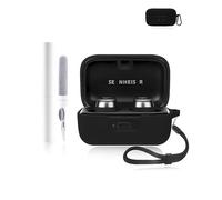 Funda protectora de silicona para auriculares Sennheiser MOMENTUM True Wireless 4, duradera y respetuosa con el medio ambiente, con orificios precisos, color negro