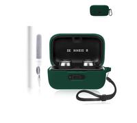 Funda protectora de silicona para auriculares Sennheiser MOMENTUM True Wireless 4 - Funda duradera y ecológica para auriculares Bluetooth con agujeros precisos y compatibilidad de carga - Verde oscuro