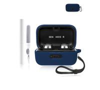 Funda protectora de silicona para auriculares Sennheiser MOMENTUM True Wireless 4 - Funda duradera y ecológica para auriculares Bluetooth con agujeros precisos y compatibilidad de carga - Azul oscuro