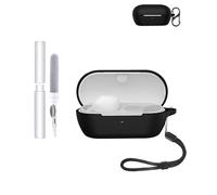 Funda protectora de silicona para auriculares Sony WF-C710N, duradera y respetuosa con el medio ambiente, con agujeros precisos y compatibilidad de carga, a prueba de golpes, tacto cómodo, color negro