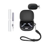 Funda protectora de silicona para auriculares Soundcore Liberty 4 Pro, duradera y respetuosa con el medio ambiente, con agujeros precisos, a prueba de golpes, tacto cómodo, color negro