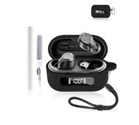 Funda protectora de silicona para auriculares TOZO NC9 Hybrid con cancelación activa de ruido 2024, funda duradera y ecológica para auriculares Bluetooth con agujeros precisos, color negro