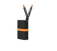 Funda Protectora de Silicona para Banco de Energía para OPPO SUPERVOOC 120W Funda Antideslizante con Cable de Datos y Correa Negra