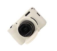 Funda protectora de silicona para cámara Canon PowerShot V1, funda de agarre suave con diseño completo para acceso, funda ligera resistente a los arañazos para viajes al aire libre (blanco)