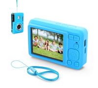Funda protectora de silicona para cámara digital Kodak PIXPRO FZ55, a prueba de golpes, antiarañazos, antideslizante, con correa de muñeca (azul)