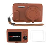 Funda protectora de silicona para cámara Kodak PIXPRO FZ55, juego completo de protección compuesto por funda, correa y 2 láminas de cristal resistentes a los arañazos para una protección diaria segura