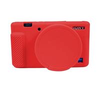Funda Protectora de Silicona para Cámara Sony ZV-1, ZV1, con Tapa de Lente Extraíble para Cámara Digital Sony ZV 1, Color Rojo