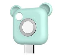 Funda protectora de silicona para cámara Uvlook con protector solar en versión mini, color crema, gato, rosa, conejo, oso, azul, oso, versión Android, bonito diseño duradero (verde)