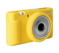 Funda protectora de silicona para cámaras Sony para la serie ZV1, resistente al desgaste, resistente a las manchas, ligera a prueba de golpes para vlogs de viajes y fotografía diaria (amarillo)