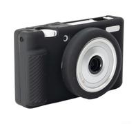Funda protectora de silicona para cámaras Sony serie ZV1, resistente al desgaste, resistente a las manchas, ligera a prueba de golpes para vlogging de viajes y fotografía diaria (negro)