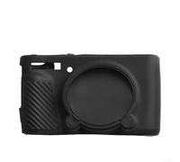 Funda protectora de silicona para Canon PowerShot SX740 SX730, cubierta de cámara a prueba de polvo con tapa de lente extraíble para cámaras, funda de viaje ligera (negro)