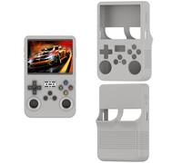 Funda protectora de silicona para consola de juegos R36S, protección contra caídas y arañazos, funda protectora simple de color sólido, accesorios de consola de juegos (gris)