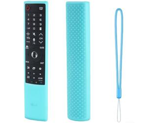 Funda protectora de silicona para control remoto LG AN-MR700 para proteger a prueba de luz nocturna suave de la piel, 22,5 x 5 x 2 cm (azul luminoso)