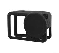 Funda protectora de silicona para DJI Action 6 Soft Skin Cover con tapa de lente Agarre a prueba de golpes Azul (rosa)