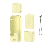 Funda Protectora de Silicona para dji OSMO Pocket 3 Caja del Cuerpo Cubierta Protectora del Objetivo Protector de Pantalla Anti-Rayaduras Anti-Colisión Funda Protectora de Piel Accesorio (Amarillo 1)