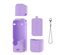 Funda Protectora de Silicona para dji OSMO Pocket 3 Caja del Cuerpo Cubierta Protectora del Objetivo Protector de Pantalla Anti-Rayaduras Anti-Colisión Funda Protectora de Piel Accesorio (Morado 1)