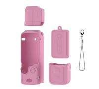 Funda Protectora de Silicona para dji OSMO Pocket 3 Caja del Cuerpo Cubierta Protectora del Objetivo Protector de Pantalla Anti-Rayaduras Anti-Colisión Funda Protectora de Piel Accesorio (Rojo 1)