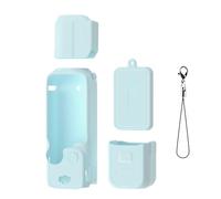Funda Protectora de Silicona para dji OSMO Pocket 3 Caja del Cuerpo Cubierta Protectora del Objetivo Protector de Pantalla Anti-Rayaduras Anti-Colisión Funda Protectora de Piel Accesorio (Azul 1)