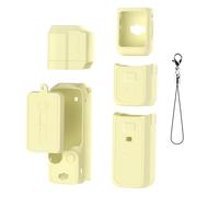 Funda Protectora de Silicona para dji OSMO Pocket 3 Caja del Cuerpo Cubierta Protectora del Objetivo Protector de Pantalla Anti-Rayaduras Anti-Colisión Funda Protectora de Piel Accesorio (Amarillo 2)
