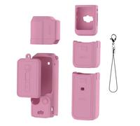 Funda protectora de silicona para DJI OSMO Pocket 3, con agarre para lente, protector de pantalla, para DJI OSMO Pocket 3, accesorios de silicona, Juego de 2 rojos, Unisex