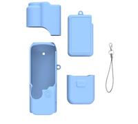 Funda protectora de silicona para DJI Osmo Pocket 4, cobertura completa, funda de agarre suave con pantalla y cubierta de lente, accesorios de cámara, azul celeste, Funda protectora de silicona para
